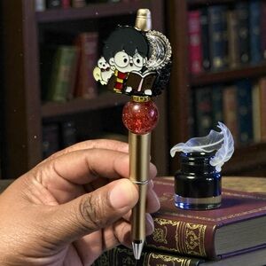 Gold Custom Made Pen with HP  Topper